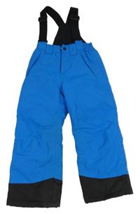 Modro-černé šusťákové funkční zimní oteplovačky s kšanadami crane