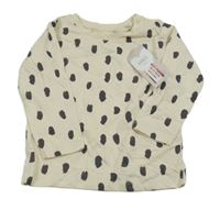 Nové - smetanovo-tmavošedé vzorované triko M&S