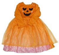 Kostým - oranžovo-růžové šaty s tylem - dýně 