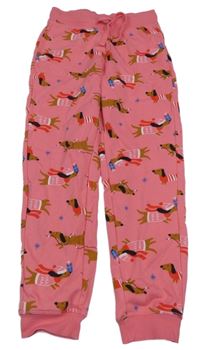 Ružové tepláky s jezevčíky lupilu