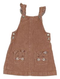 Staroružové menšestrové šaty s čumáčky/kapsami a volánikmi George