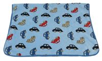 Modrá plyšová deka s auty Topolino
