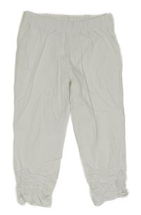 Biele capri legíny s nařasením bpc