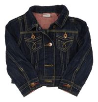 Tmavomodrá riflová bunda s límečkem Next