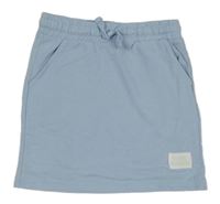 Svetlomodrá tepláková sukňa s nášivkou L&D