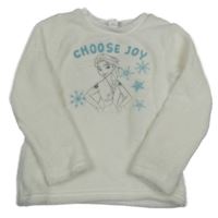 Biela plyšová mikina s Elsou ORCHESTRA