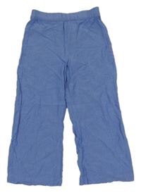 Modré melírované ľahké nohavice H&M