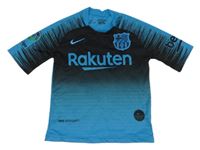 Modro-černé funkční fotbalové tričko FCB - Messi Nike