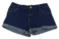 Modré teplákové riflové kraťasy Denim Co.