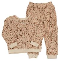 Marhuľové plyšové pyžama s leopardím vzorom M&Co.