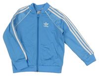 Modrá športová prepínaci mikina s logom Adidas