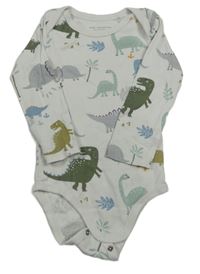 Biele body s dinosaurami TCM