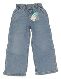 Nové - Svetlomodré wide leg paper bag rifle zn. Matalan