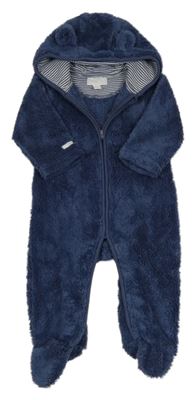 Tmavomodrá chlpatá kombinéza s kapucňou zn. The Little White Company
