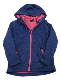 Tmavomodrá softshellová funkčná bunda s kapucňou Crivit