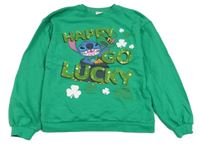 Zelená mikina se Stitchem a flitry Primark