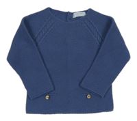 Tmavomodrý svetr s knoflíky