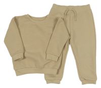 2set - Písková žebrovaná mikina + tepláky Primark