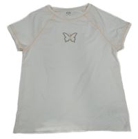 Biele tričko s motýlom s kamienkami C&A