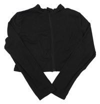Čierne prepínaci crop tričko Shein