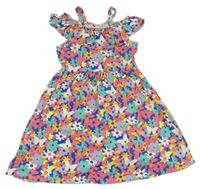 Farebné kvetované šaty Tu