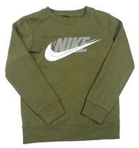 Khaki mikina s logem Nike 