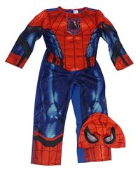 Kostým-Modro-červený overal + maska - Spiderman Maravel 
