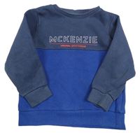 Tmavomodro-zafírová mikina s logom McKenzie