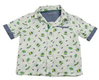 Bílá vzorovaná košile s brouky Nutmeg