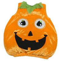 Kostým - Oranžová sametová vycpaná vesta - Dýně