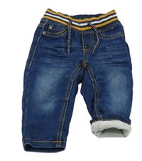 Tmavomodré podšité rifle s úpletovým pasem dopodopo