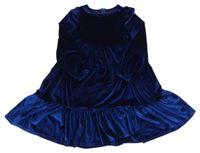 Safírové sametové šaty 