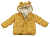 Okrová šušťáková zimná bunda s kapucňou George