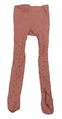 Růžové puntíkaté punčocháče