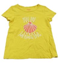 Žlté tričko s mušlí Lupilu