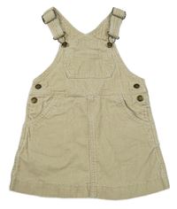 Svetlobéžové na traké menšestrové šaty s vreckami