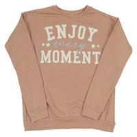 Starorůžová mikina s nápisem Y.F.K.