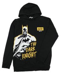 Černá lehká mikina s Batmanem a kapucí 