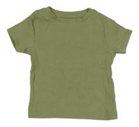 Khaki rebrované tričko Primark