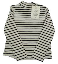 Nové - smetanovo-černé pruhované triko H&M