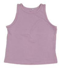 Lila rebrovaný crop top Name it