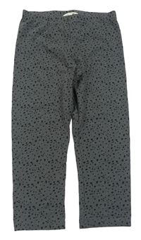 Antracitové bodkovaná é crop legíny H&M