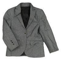 Bielo-čierne vzorované spoločenské sako