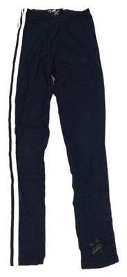 Tmavomodré legíny s pruhem