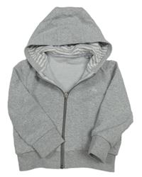 Svetlosivá prepínaci mikina s kapucňou