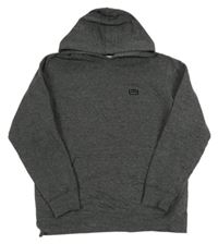 Tmavošedá mikina s nápisem a kapucí Billabong