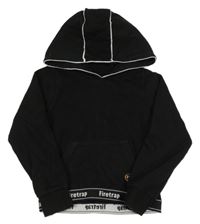 Čierna crop mikina s nápismi a kapucňou Firetrap