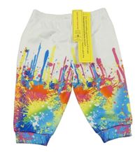 Nové - Bielo-farebné tepláky s fleky Shein