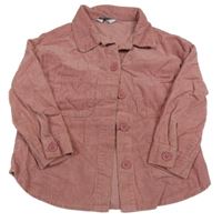 Ružová menšestrová košeľová bunda Primark