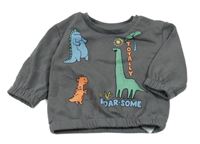 Antracitová mikina s diny Primark